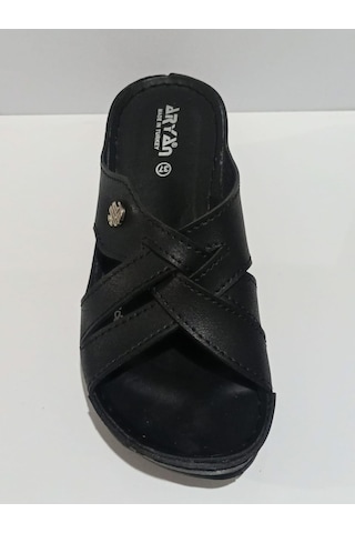 Aryan 55-945 Anatomic Kadın Dolgu Topuk Terlik Siyah