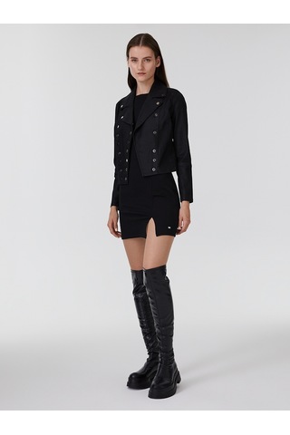 Slim Fit Kadın Ceket Siyah
