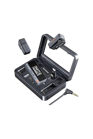 Saramonic Air Kablosuz Yaka Mikrofonu, Usb-c, 48khz/24bit, 90db Snr,Apple Uyumlu iPhone15/16 Serisi İçin Mikrofonlu Cep Telefonu, Şarj Kutusu Ve Uygulama Kontrolü İle, 300 M Menzil, Vlog İçin Mini Klipsli Mikrofon
