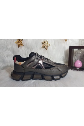 Flet Air Taban Ortopedik Kadın Sneaker Ayakkabı Ckr00583 Gri