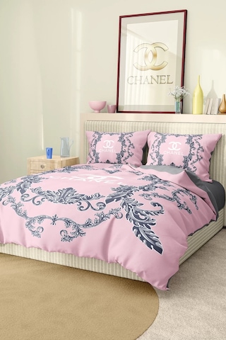 Marka Nevresim Takımı Çift Kişilik Pamuklu Saten Kumaş 6 Parça 3d Dijital Baskı Duvet Cover Set Model No:20 Renkli