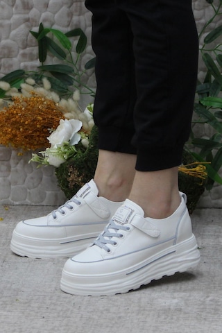 Fort Guja 24y314-8 News Fashion Gizli Dolgu Topuk Sneaker Kadın Ayakkabı Gri