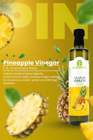 Ananas Sirkesi Doğal Fermantasyon Pineapple Vinegar 500 Ml