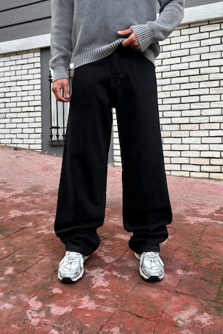 Flaw Basic Baggy Jean Siyah-28419 Siyah
