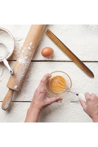 Skycity 28cm Akasya Ahşap Hamur Karıştırıcı - Ev Fırıncıları İçin Pratik Kuchen Spatula, Sourdough Ve Un Karıştırma Aracı Ahşap