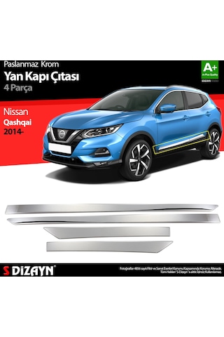 Nissan Qashqai Krom Yan Kapı Çıtası 4 Prç 2014-2021