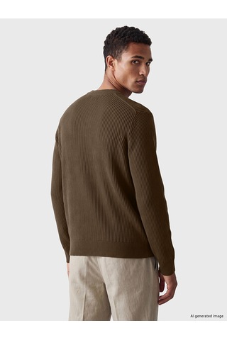 Lcw Vision Haki Regular Fit V Yaka Erkek Triko Hırka