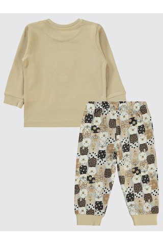 Civil Baby Kız Bebek Pijama Takımı 6-18 Ay Sütlü Kahve Sütlü Kahve
