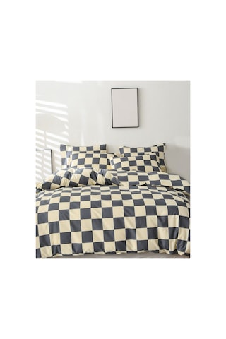 Ranforce Kumaşından Dama Desenli Çift Kişilik Nevresim Seti 200x220 Çok Renkli