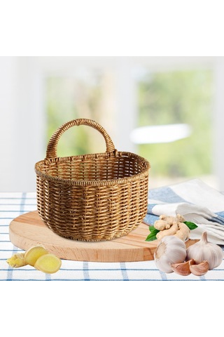 Suntek Magideal Duvar Asılı Sepetler Çiftlik Evi Banyo Ev 17cmx15cm Kahverengi