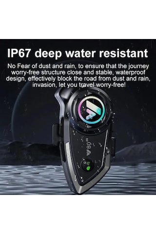 Smith Y80 Intercom Işıklı  Motosiklet Kask Kulaklık