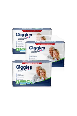 Giggles Yetişkin Bel Bağlamalı Hasta Bezi Large 3 x 30'Lu