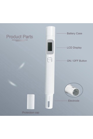 Jeemson Su Kalitesi Testeri - 0-9999 Ppm Aralığı, Otomatik Sıcaklık Dengelemesi Ve Kapatma Özelliği Tds Test Aleti