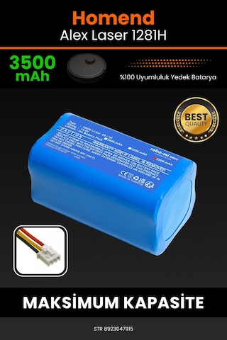 Homend Alex Laser 1281H 3500mAh Robot Süpürge Bataryası
