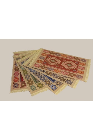 "çift Taraflı Kullanılabilir, Makinede Yıkanabilir, Modern Desenli Kilim 11 Farklı Ebat" Turuncu Turuncu