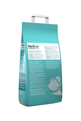 Sanicat Koku Kontrollü Topaklaşan Beyaz Tanecikli Bentonit Kedi Kumu 10 L