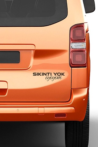 Sıkıntı Yok İyiyim Araç Sticker 21x29 Cm, Oto Sticker, Araba Sticker