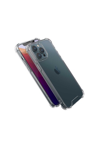 Apple Uyumlu iPhone 13 Pro Max Uyumlu Zore Kamera Korumalı Nitro Anti Shock Silikon-renksiz Renksiz -
