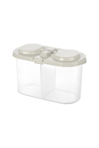 2 Bölmeli Saklama Ve Erzak Kabı 1200 Ml Çok Renkli