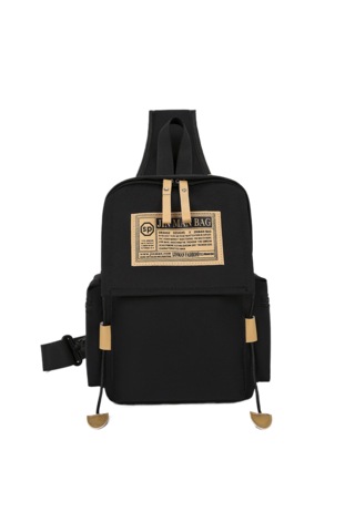 Büyük Kapasiteli Unisex Çapraz Çanta - Siyah