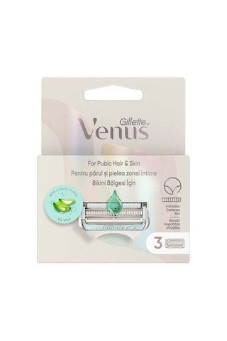 Gillette Venus Bikini Bölgesine Özel Cilt Koruma Bariyerli Kadın Tıraş Başlığı 3'lü Paket Hassas
