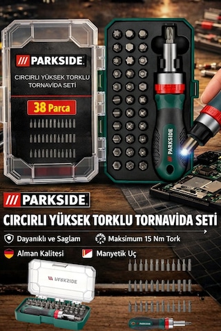 Çok Amaçlı Cırcırlı Yüksek Torklu Mıknatıslı Tornavida Seti %100 Alman Tamir Seti Vidalama