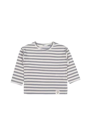 Civil Boys Kendinden Çizgili 2-5 Yaş Sweatshirt - Gri