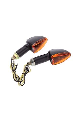 Youtek Motosiklet Sinyal Lambaları 12v 5w - 2 Uzun 2 Kısa Abs Kasa Sarı Lamba 8mm Dişli Atv/bisiklet Uyumlu