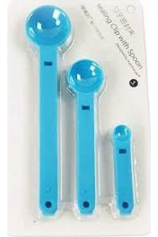 Ölçme Kaşıklı Poşet Klipsi 3'lü Paket Çok Renkli