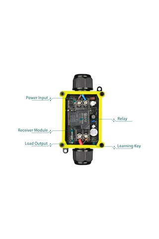 Mufunye Dc12-80v Su Geçirmez 2 Tuşlu Kontrol Seti Ask Sinyali - Aydınlatma Ve Akıllı Ev Kontrolü İçin Pil Yok