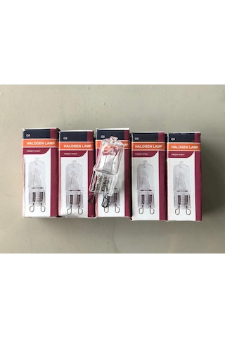 5 Adet G9 Halojen Lamba 220v 40w 640 Lümen Şeffaf