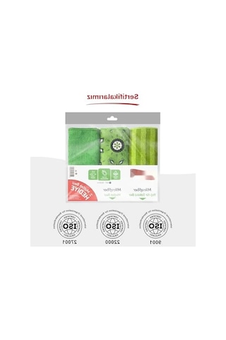 Ekstra Emici 3'lü Mikrofiber Mutfak Bezi, İz Bırakmaz