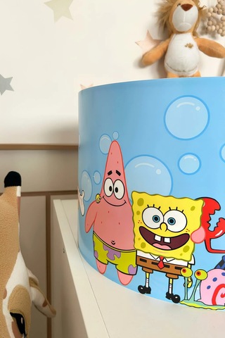 Genç Çocuk Odası Sünger Bob Çocuk Sarkıt Avize Mavi