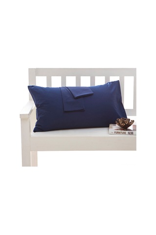 Symbee %100 Pamuklu Yastık Kılıfı - Rahat Ve Dayanıklı, 50x75 Cm, Koyu Mavi Diğer