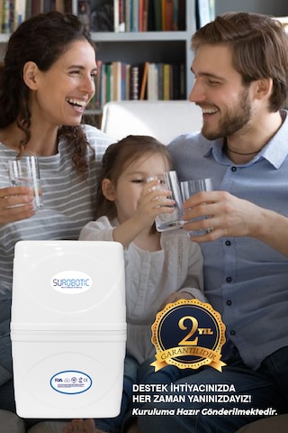 Su Arıtma Cihazı 80 Gpd Membranlı 6 Filtreli Çelik Tanklı Cihaz