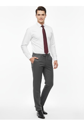 Presto Erkek Slim Fit Armürlü Pantolon Kahve 3186-400 Kahverengi