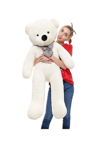 Rengarenk Papyonlu Peluş Ayıcık - 90 CM