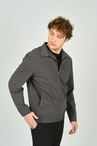 Lucas Erkek Ekoseli Gömlek Yaka Mevsimlik Spor Mont 3718 Füme Füme