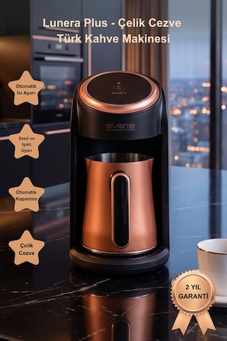 Evona Lunera 600 W Çelik Cezveli 4 Fincan Kapasiteli Bol Köpüklü Türk Kahve Makinesi