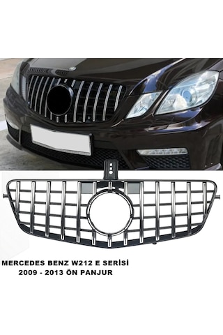 W212 GTR E Seri Spor Ön Panjur Izgaralı Piano Black-Krom 2009-2013