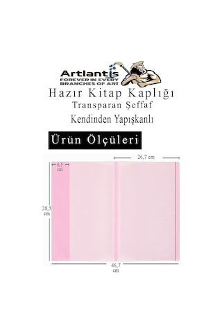 Hazır Kitap Kaplığı Şeffaf Buzlu Renkli 10 Adet 1 Paket Cırtlı Ayarlanabilir Kendinde Yapışkanlı Kaplık Okul Sınıf Karışık