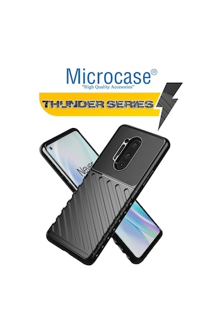 Oneplus 8 Pro Thunder Serisi Dayanikli Silikon Kilif - Siyah 549418083