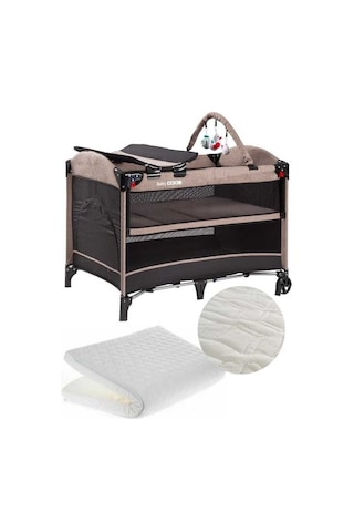 Babydoor 2051 Place Oyun Parkı 70x110 Cm Bebek Beşik+yatak Hediyeli Kahverengi