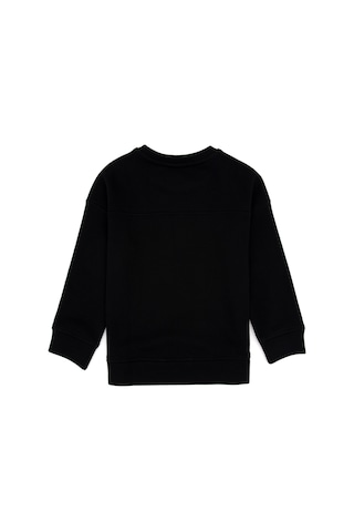 U.S. Polo Assn. Kız Çocuk Siyah Simli Baskı Detaylı Bisiklet Yaka Basic Sweatshirt 50314289-VR046