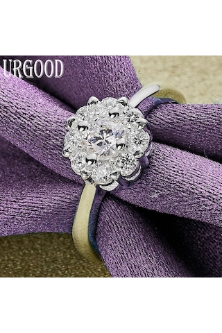 925 Ayar Gümüş Moda Aaa Zirkon Yüzük Güzel Hediye Takı