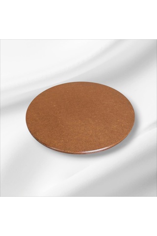 Ahşap Vernikli Yuvarlak Döner Sunumluk Tepsi