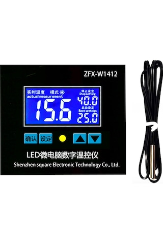 ZFX-W1412A 220Volt 16A LCD Pano Tip Termostat Kuluçka Makinaları