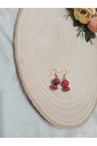 Modern Kırmızı Küpe Kırmızı