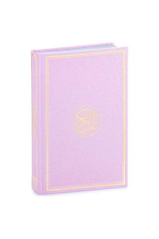 Renkli Termo Deri Ciltli Kuranı Kerim - Medine Hatlı, Orta Boy - Pembe