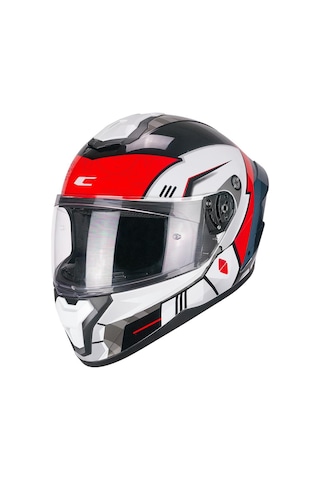 Cgm 330r Rıot Space Kapalı Kask Siyah/kırmızı-l Beyaz